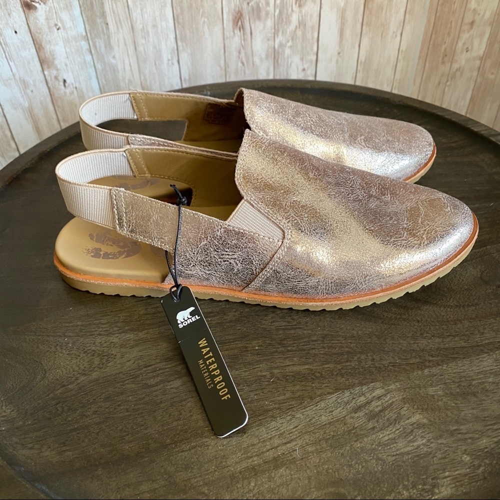 Sorel Rose Gold Ella Slingback Leather Shoe - Picture 4 of 9
